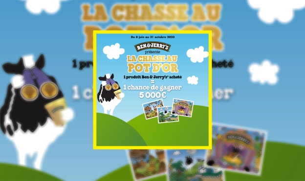 Jeu Ben & Jerry’s : 1 produit acheté = 1 chance de gagner 5’000€