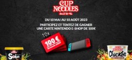 Jeu Nissin Cup Noodles : 10 cartes Nintendo e-Shop de 100€ à gagner