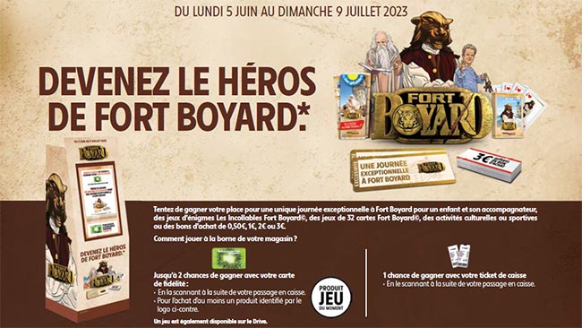 Comment jouer en magasin au concours du moment Fort Boyard d'Intermarché