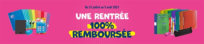 Bon plan Fournitures scolaires remboursées chez Bureau Vallée