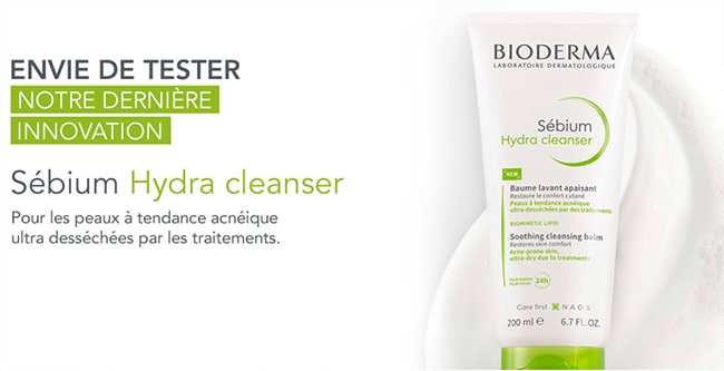 Testez gratuitement le baume lavant apaisant Sébium Hydra Cleanser de Bioderma