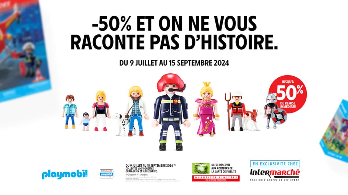 Vignettes Intermarché : Jusqu’à 50% de remise sur des jouets Playmobil