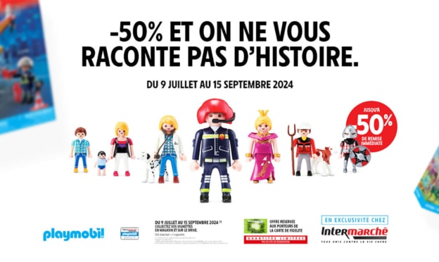 Vignettes Intermarché : Jusqu’à 50% de remise sur des jouets Playmobil