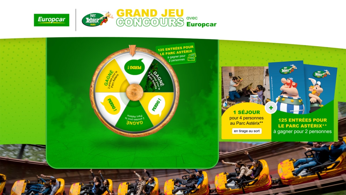 Jeu Europcar : Séjour et entrées au Parc Astérix à gagner