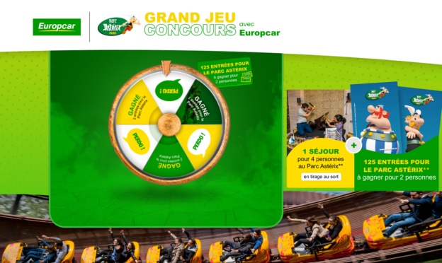 Jeu Europcar : Séjour et entrées au Parc Astérix à gagner