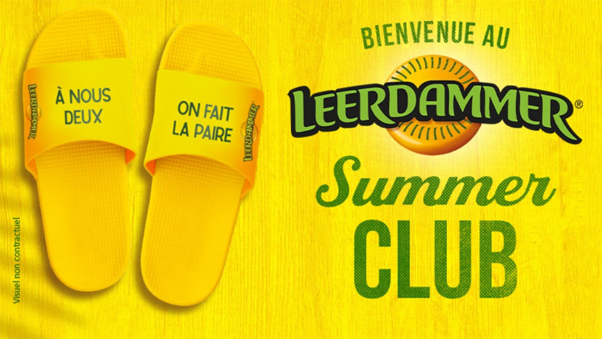 Jeu Leerdammer Summer Club : 1’500 paires de claquettes à gagner
