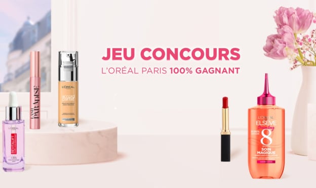 Jeu 100% gagnant L’Oréal Paris : Coffrets cadeaux, trousses… à gagner