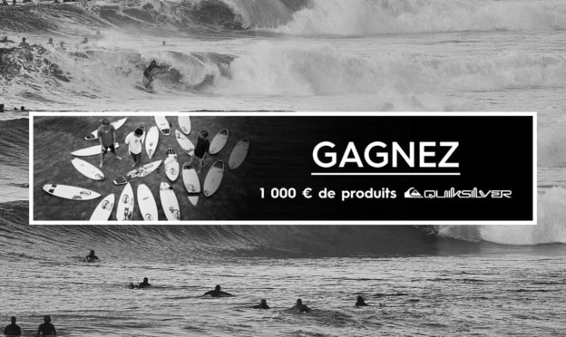 Jeu Quiksilver : 1’000€ en bon d’achat à gagner