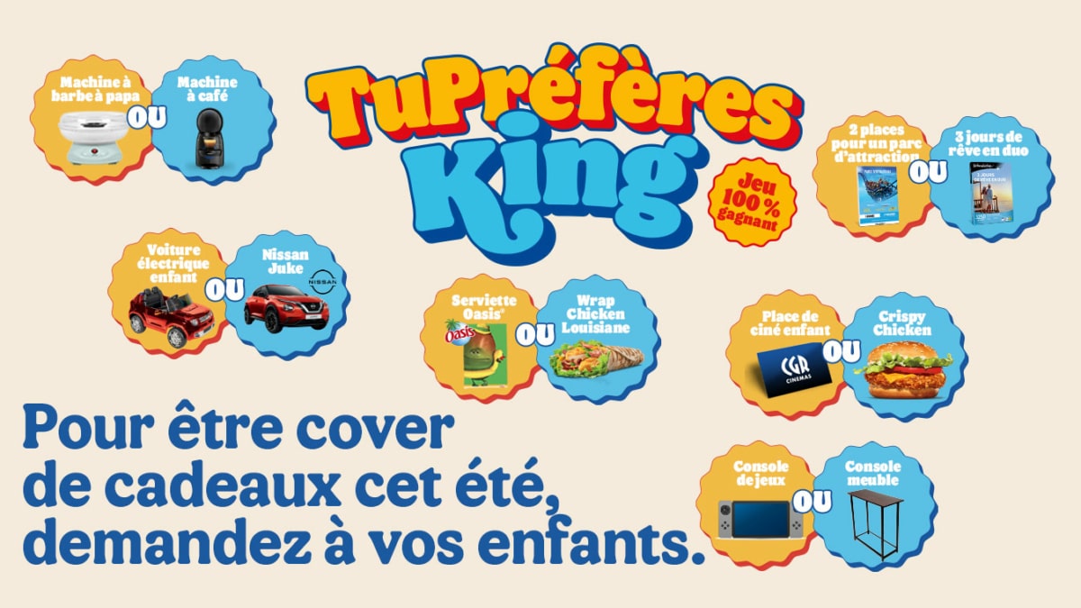 Jeu Burger King Tu Préfères à code : 2,5 millions de cadeaux à gagner