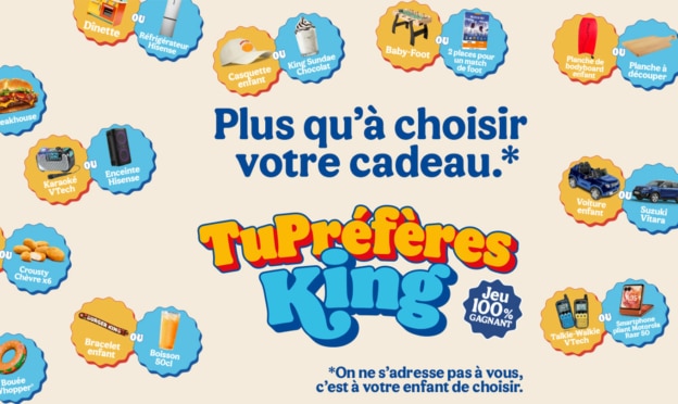 Jeu Burger King Tu Préfères à code : 2,5 millions de cadeaux à gagner
