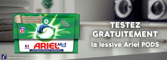 Gagnez des capsules de lessive Ariel PODS