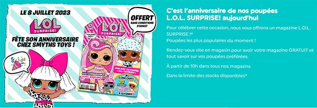 Procurez vous un magazine LOL Surprise offert chez Smyths Toys