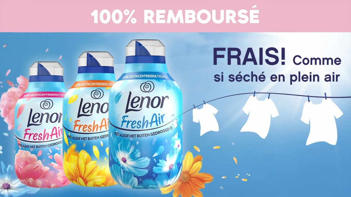 ODR : Adoucissant Lenor Air Fresh gratuit car 100% remboursé