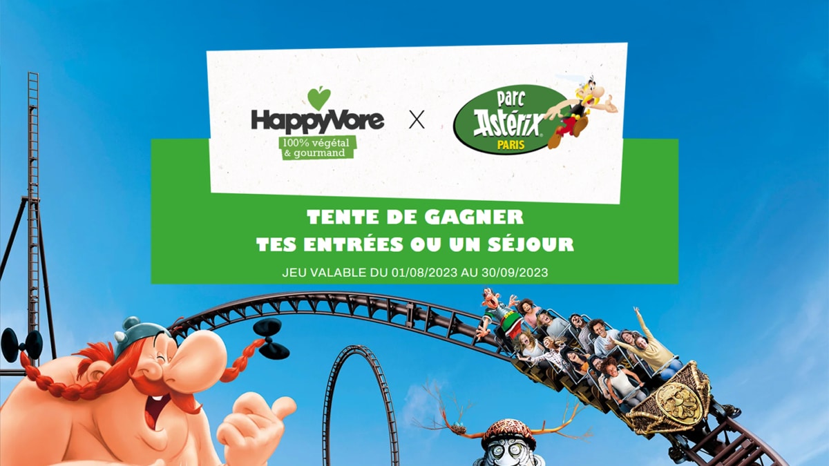 Jeu HappyVore : Séjour et entrées au Parc Astérix à gagner