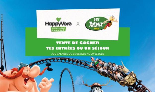 Jeu HappyVore : Séjour et entrées au Parc Astérix à gagner