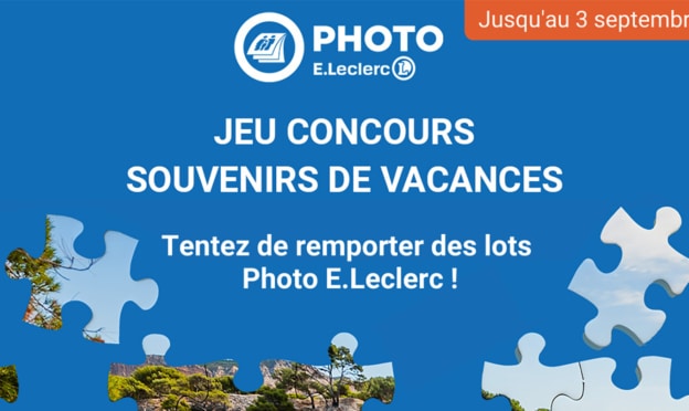 Jeu Leclerc Souvenirs de vacances : Cadeaux photos à gagner