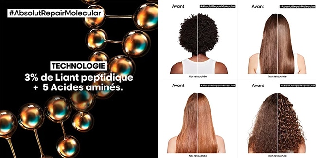 Testez gratuitement la routine Absolut Repair Molecular de L'Oréal Professionnel avec Sampleo