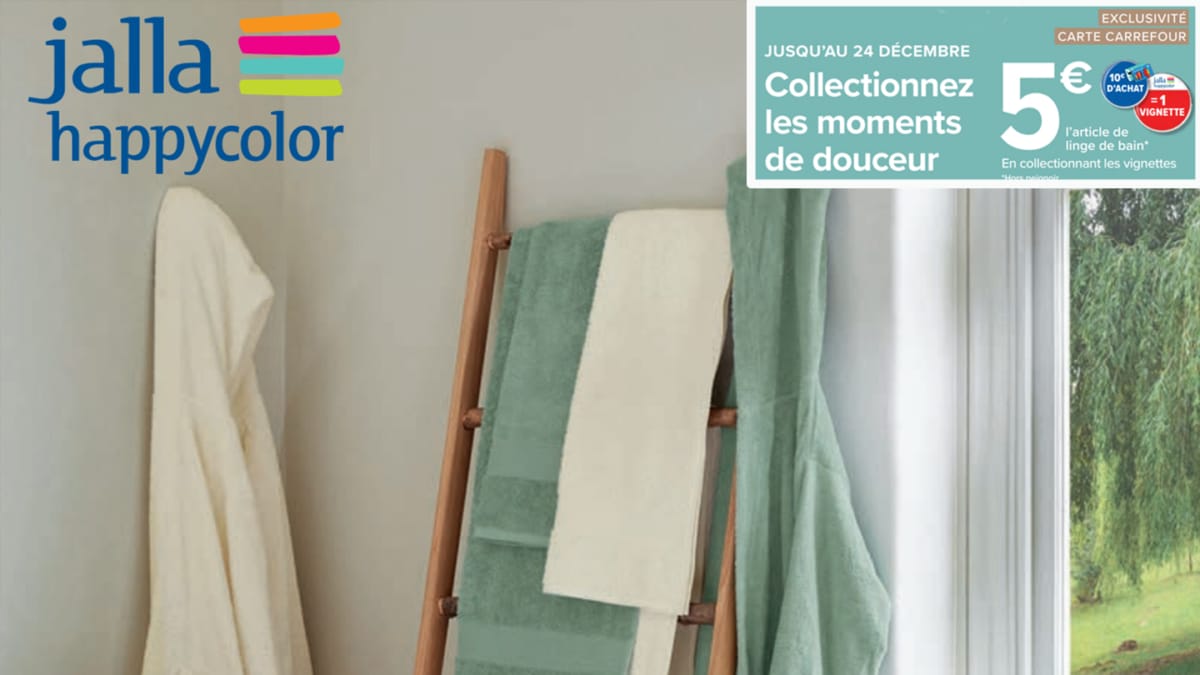 Vignette Carrefour / Jalla happycolor  : Linge de bain et de lit dès 5€