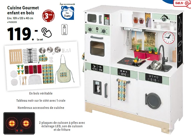 Playtive Cuisine Gourmet enfant en bois