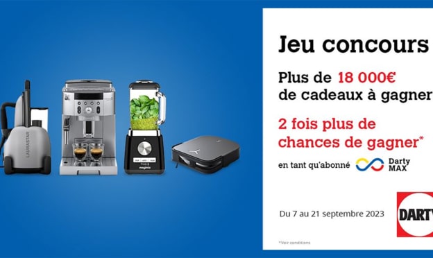 Grand jeu Darty : 18’000€ de cadeaux à gagner (MacBook, iPhone, …)