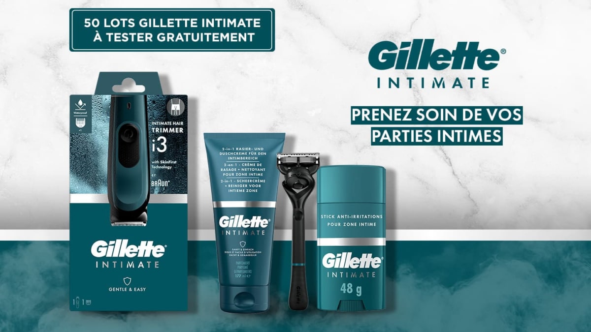 Jeu Envie de Plus : 50 lots Gillette Intimate à gagner