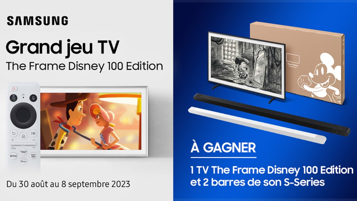 Jeu Samsung The Frame Disney 100 : TV et barres de son à gagner