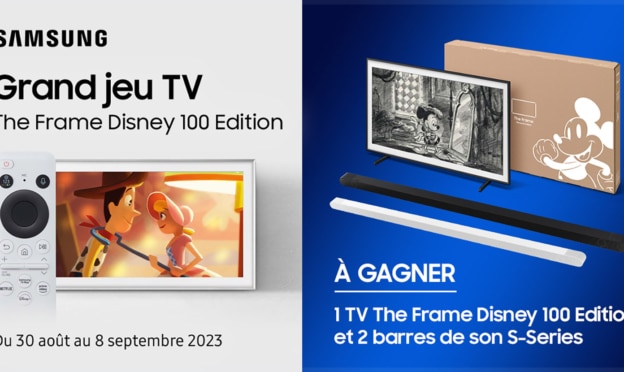 Jeu Samsung The Frame Disney 100 : TV et barres de son à gagner