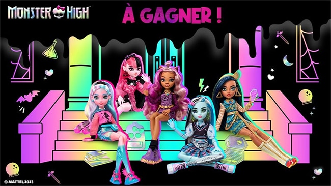 Gagnez une poupée Draculaura, Clawdeen et Franckie Monster High avec Gulli