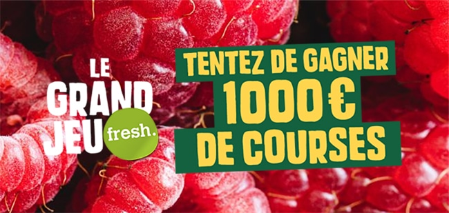 Gagnez 1'000 euros de courses en magasin Fresh
