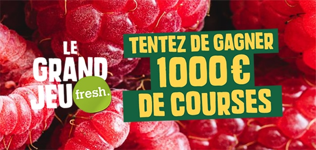 Gagnez 1'000 euros de courses en magasin Fresh