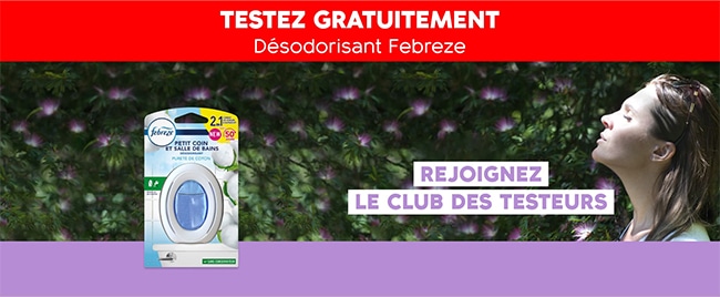 Gagnez un désodorisant Febreze Petit Coin