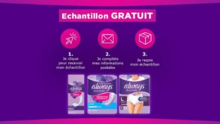Echantillon Always Discreet pour fuites urinaires gratuits