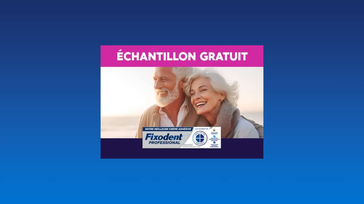 Echantillons gratuits de crème adhésive Fixodent Pro