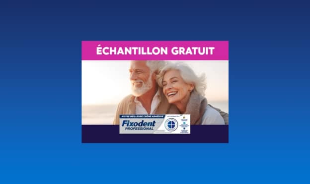 Echantillons gratuits de crème adhésive Fixodent Pro