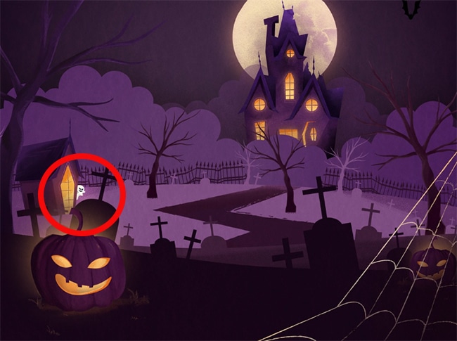 Où se trouve le fantôme du jeu Halloween de Croquons la Vie