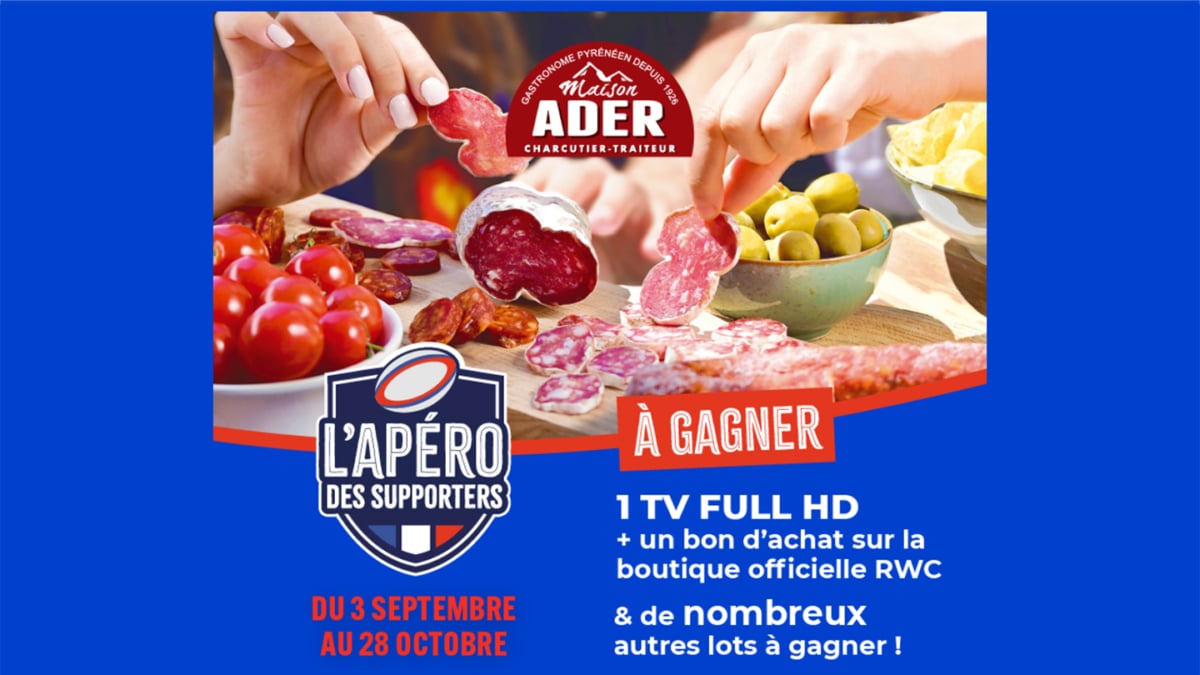 Jeu Ader – L’apéro des supporters : TV et cadeaux « rugby » à gagner