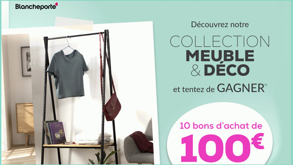 Jeu Blancheporte : 10 bons d’achat de 100€ à gagner