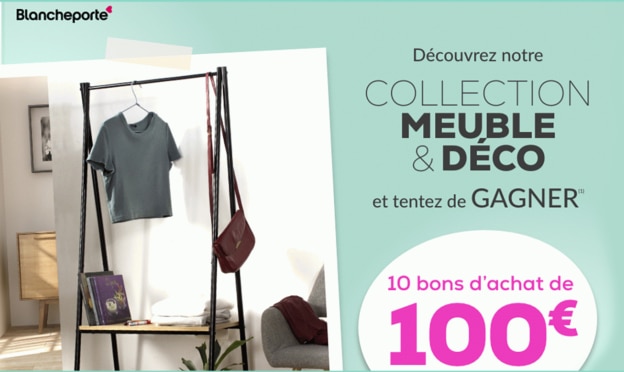 Jeu Blancheporte : 10 bons d’achat de 100€ à gagner