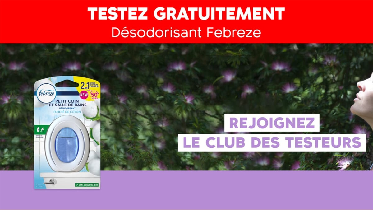 Jeu Envie de Plus : 297 désodorisants Febreze Petit Coin à gagner