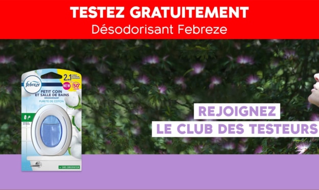 Jeu Envie de Plus : 297 désodorisants Febreze Petit Coin à gagner