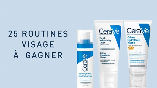 Tentez de gagner votre trio de soins visage CeraVe