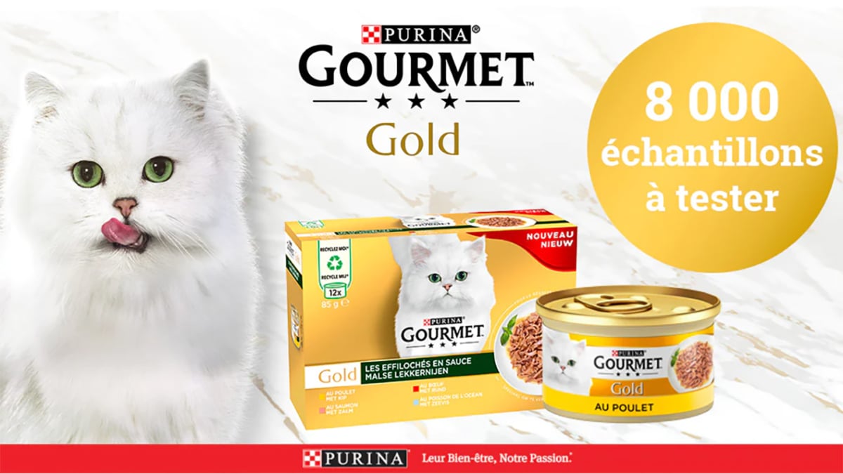 8’000 packs échantillons gratuits d’Effilochés en Sauce Gourmet Gold