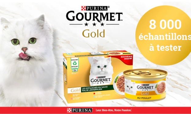 8’000 packs échantillons gratuits d’Effilochés en Sauce Gourmet Gold