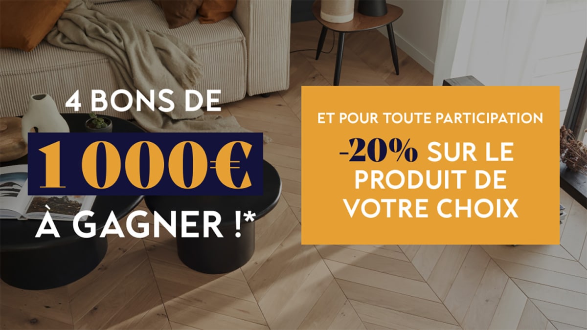 Jeu Saint Maclou 100% gagnant : 4 bons de 1’000€ et remise à gagner