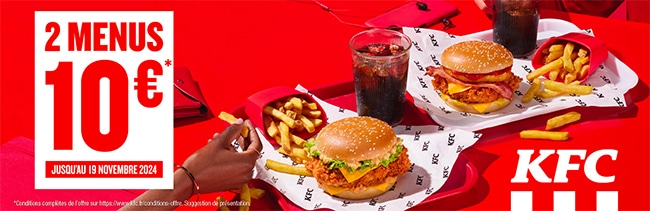 Double menu KFC moins chers