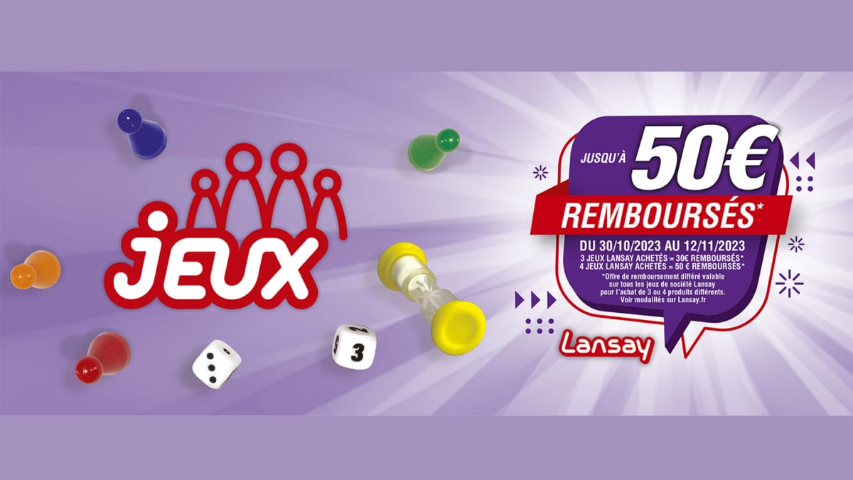 ODR Lansay Jeux de société : Jusqu’à 50€ remboursés