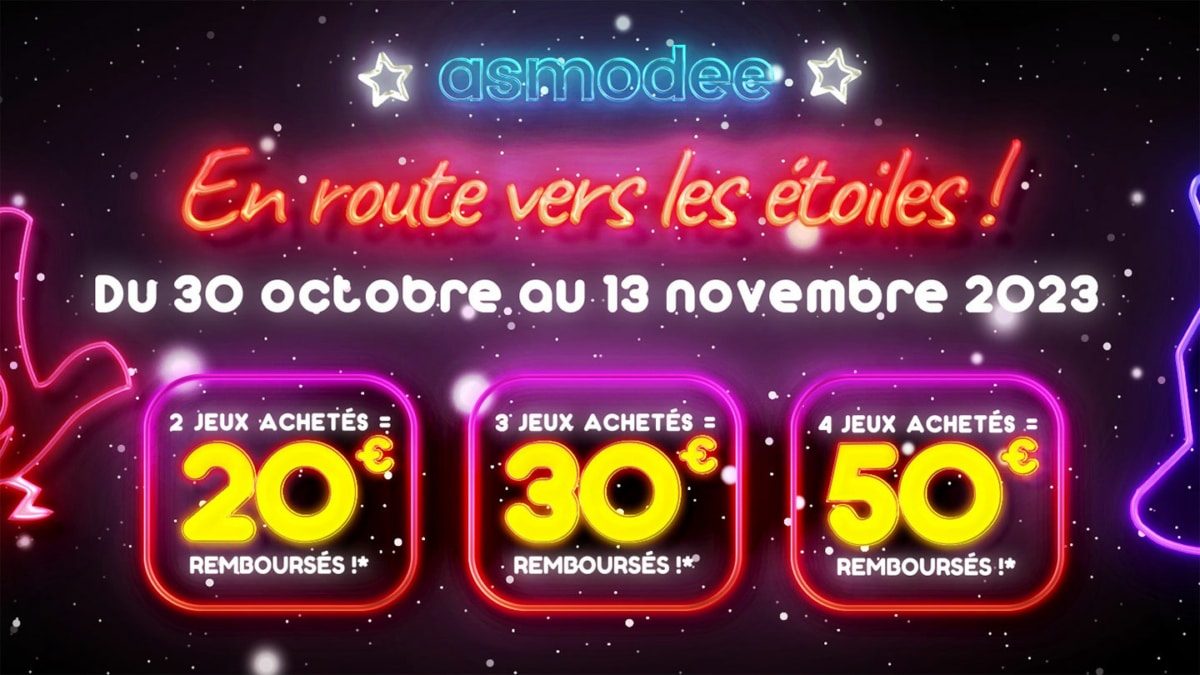 Offres Asmodee ODR : Jusqu’à 50€ remboursés sur les jeux de société