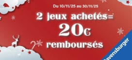Offre Ravensburger Noel : 2 produits achetés = 20€ remboursés
