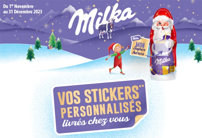 Obtenez vos stickers personnalisés offerts Milka