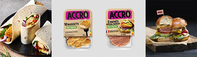 Testez gratuitement le haché spécial burger ou les nuggets Accro 100% végataux avec Sampleo